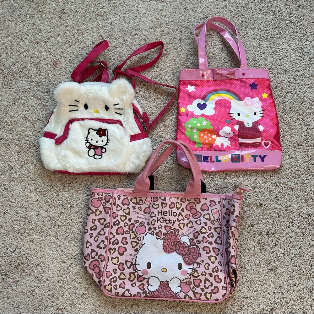 Hello Kitty backpack bag bundle